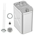 thumbnail image 3 of 10 Gallon Stainless Steel Gas Can, Tight Sealed Fuel Storage Tank Portable Emergency Backup Petrol Tank with 3 Handles + Convenient Nozzle for Motorcycle, Cars, Trucks(40L), 3 of 7