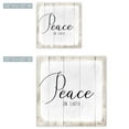 thumbnail image 4 of Beige and White Peace on Earth II Christmas Canvas Wall Art Decor 12" x 12", 4 of 5
