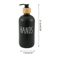 thumbnail image 4 of Unique Bargains 1 Pc Elegant Contains the Letters HANDS Soap Pump Dispenser for Bathroom 16.9oz Black, 4 of 6