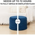 thumbnail image 5 of Pouf Ottoman Foot Rest – Plush Round All-in-one Foam Stool for Cozy Lounging, Floor Pouf & Chic Decor (Navy Blue), 5 of 17