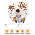 thumbnail image 6 of 13 Inch Round Placemats Set of 6, Gnomes Pumpkin Fall Non Slip Heat Insulation PP Table Mats, Thanksgiving Branches Maple Leaf Washable Place Mats for Kitchen Dining Party Table Decor, 6 of 7