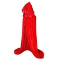thumbnail image 1 of Yuarrent Disfraces de Halloween Mujeres Hombres Capa con capucha adulta Capas largas de fiesta Capucha Kits de decoración para fiestas rojo 170cm, 1 of 6