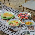 thumbnail image 2 of 4 unids/set plato de cena de acero inoxidable al aire libre barbacoa plato de Picnic cuenco Likrtyny Deportes al aire libre Salida diaria Juego de fiesta, 2 of 9