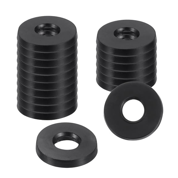 Uxcell 18Pcs Rubber Washers, 1/2 OD x 1/4 ID x 0.06" Thickness Flat Washers