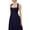 Navy, variant on Summer Midi Dresses for Women Halter Sleeveless Square Neck Dresses Fitted Waist Causal Solid Dress, S