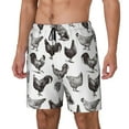 thumbnail image 2 of Balery Funny Chicken Mens Swim Trunks Swim Shorts for Men Quick Dry Inseam Beach Shorts with Compression Liner Pocket-Large, 2 of 9