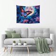 thumbnail image 5 of Creowell Butterfly Flowers Full Moon Tapestry Wall Hanging 100% Polyester 40x30in, 5 of 6