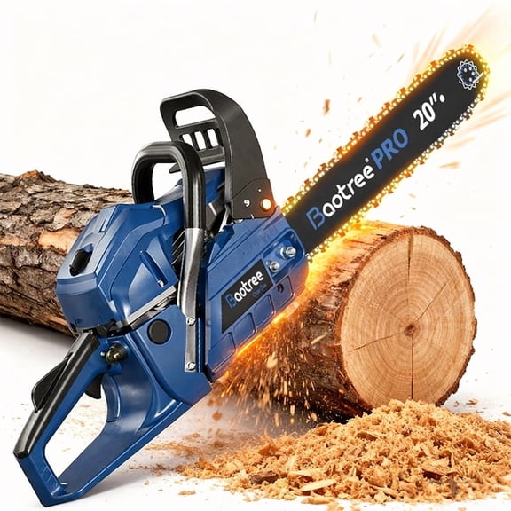 EAYSG Powerful 62cc Gas Chainsaw 20-Inch Bar, 3.5HP 2-Cycle Engine with Tool-Free Chain Tensioning & Anti-Kickback Brake, Ideal for Yard Work, Firewood, and Logging