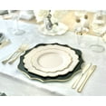 thumbnail image 4 of " OCCASIONS " 80 Plates Pack,(40 Guests) Heavyweight Wedding Party Disposable Plastic Plates Set -40 x 10.5'' Dinner + 40 x 8'' Salad/Dessert Plate (Imperial Ivory and Gold), 4 of 6