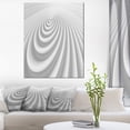 thumbnail image 1 of Fractal Rounded White 3D Waves - Abstract Canvas Art Print, 1 of 3