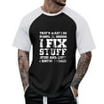 thumbnail image 4 of TSADFHJI Mens Funny T-Shirts Adult Christmas Men's Small Print Color Spring And Summer Leisure Sports Comfortable Breathable Sweat Absorbing Cotton Round Neck Pullover Short Sleeve T Shirt L Black, 4 of 4