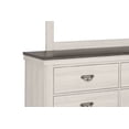 thumbnail image 7 of Antique White Brown Finish 5pc King Size Panel Bed Dresser Mirror 2x Nightstand Master Bedroom Furniture Set, 7 of 7