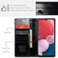 thumbnail image 6 of Leather Case for Samsung Galaxy A13 Card Slot Folio Flip Wallet Case for Samsung Galaxy A13 Premium PU Magnetic Kickstand Cover Soft TPU Inner Case Black, 6 of 14