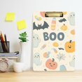 thumbnail image 2 of FORMRS Acrylic Clipboard with Low Profile Clip Standard A4 Letter Size, 12.5" x 9", Halloween Cute Pumpkins, 2 of 8