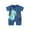 Blue, variant on Summer Savings Clearance! Stamzod 0-24M Newborn Baby Girl Boy Cute Dinosaur Print Clothes Toddler Onesie Short Sleeve Romper Jumpsuit Cotton Soft One Piece Outfit