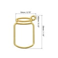 thumbnail image 2 of Uxcell Bottle Shape Alloy Open Back Bezel Pendants DIY Hollow Frame, Gold Tone 30 Pack, 2 of 5
