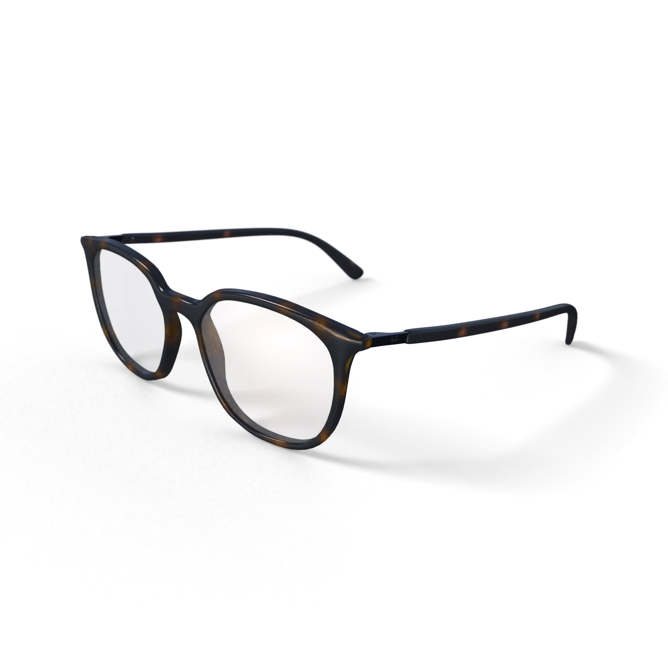 Ray-Ban Women's Size 53 Square RB7190 Optics Prescription Eyeglasses with Case, Havana
