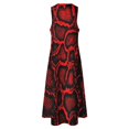 thumbnail image 5 of Robe en Peau de Serpent Été Noir et Rouge Python Esthétique Décontractée Longues Robes Femmes Robe Maxi Tendance Idée Cadeau, 5 of 5