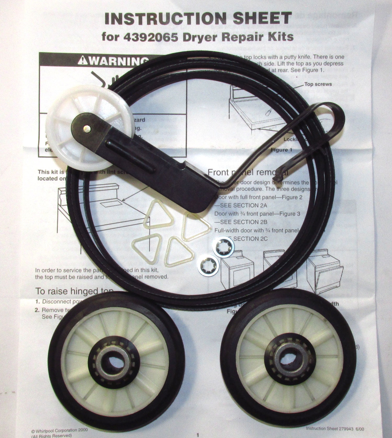 For Whirlpool Dryer Repair Maintenance Kit Belt Pulley Rollers # PXW2069013X161 