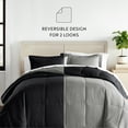 thumbnail image 3 of All Season Reversible Comforter Set Breathable Cool in Black & Fog Full/Queen Size Bedding by Comfort Canopy, 3 of 11
