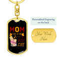 thumbnail image 3 of Best Life Mom Stainless Steel or 18k Gold Premium Swivel Dog Tag Keychain, 3 of 16