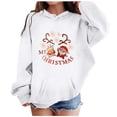 thumbnail image 2 of WOYY Little Girl's Christmas Hoodie Xmas Graphic Warm Loose Hooded Sweatshirt, 2 of 3
