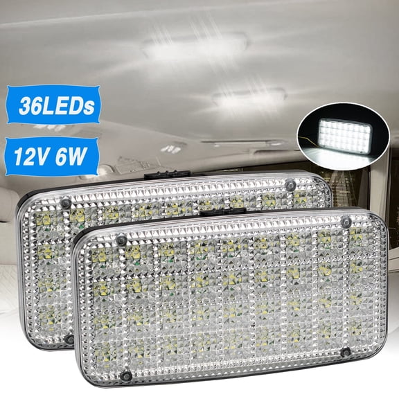 AUTOXBERT 2x Caravan Interior Dome Reading Light Roof Cabin Lamp Campervan Trailer Auto RV