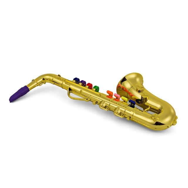 Amdohai Saxophone Kids Musical Wind Instruments ABS Metallic Gold Saxophone