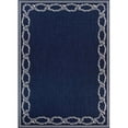 thumbnail image 1 of Couristan 16826500510092T 5 ft. 10 in. x 9 ft. 2 in. Recife Rope Knot Power Loomed Rectangle Area Rug - Ivory & Indigo, 1 of 1
