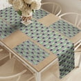 thumbnail image 2 of Ambesonne Psychedelic Table Runner & Placemats, Eyes on Funky Geometric, Placemat 4 pcs + Runner 14"x72", Fuchsia Green and Blue, 2 of 2