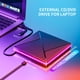 thumbnail image 2 of Umaniy Reproductor de DVD RGB para computadora portátil, unidad de CD externa para Mac, USB 3.0 USB C, grabadora de CD portátil, unidad de disco externa, lector de DVD, unidad ROM compatible con compu, 2 of 5