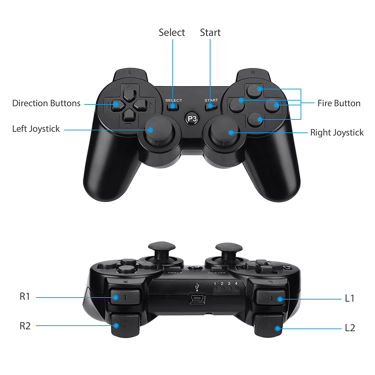 Кнопка select. Wireless Controller for n-s.
