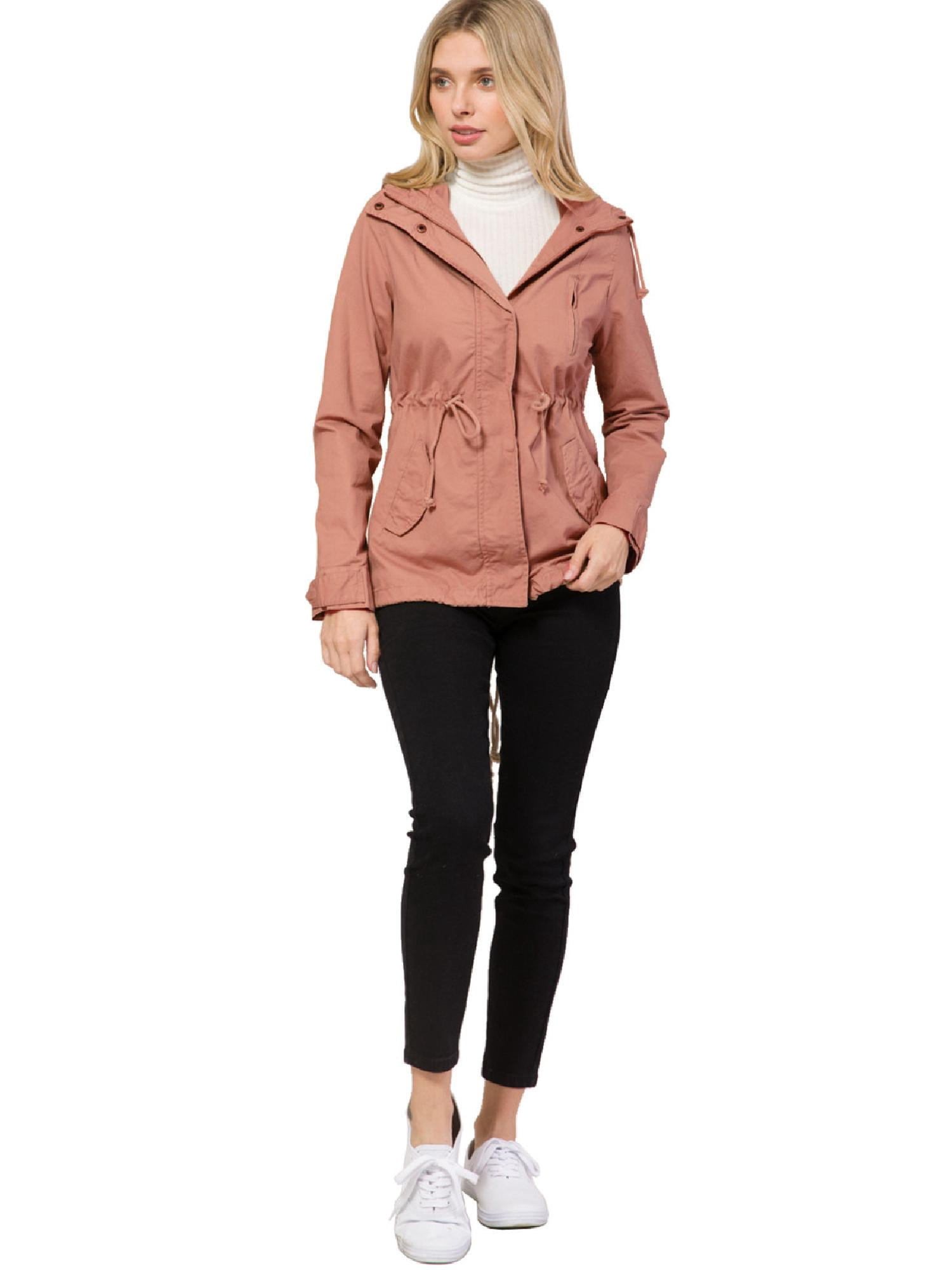 Made by Olivia Women's Military Anorak Safari Hoodie Jacket - Walmart.com