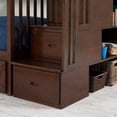 thumbnail image 4 of AFI Columbia Full Over Full Solid Wood Staircase Storage Bunk Bed in Walnut, 4 of 11