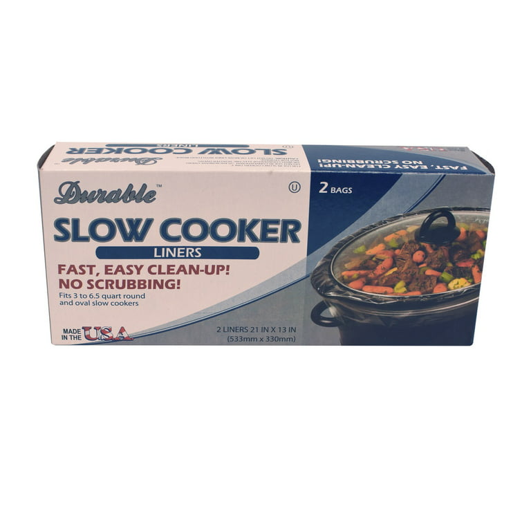 OOFLAYE 32 Counts Slow Cooker Liners Small Size( 11 x 16 inch) Kitchen Disposable Cooking Bags Fits 1 to 3 Quarts Safe for Oval or Round