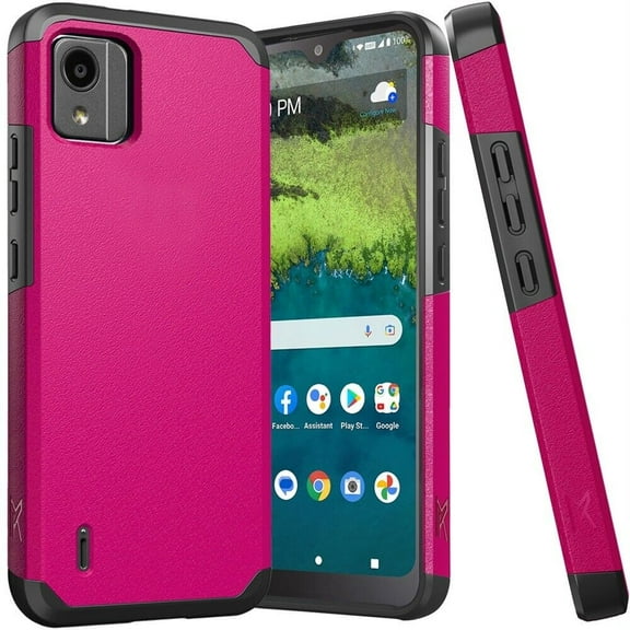 For Nokia C110 N156DL Slim Shockproof Hybrid Cover Cell Phone Case - Pink