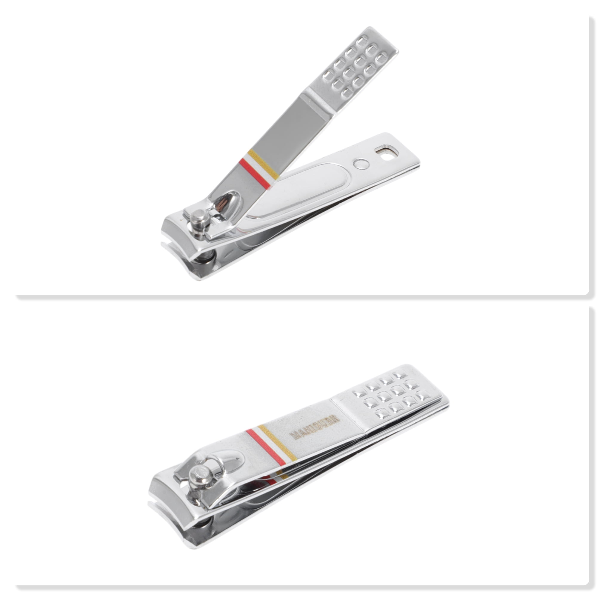 Unique Bargains 4pcs Foldable Nail Clippers Set 3.15" Length Silver