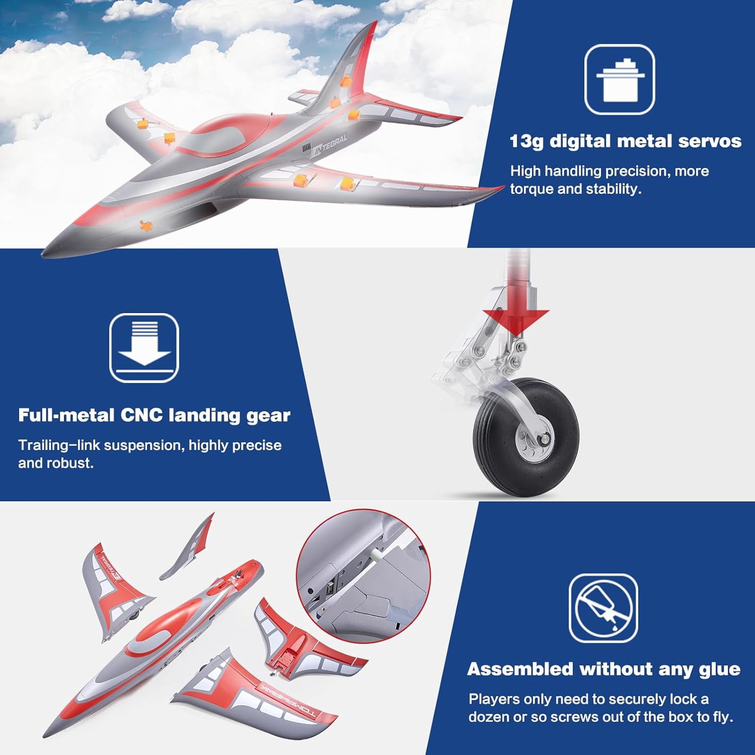 FMS EDF Jet 80mm Integral PNP(Red)