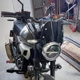thumbnail image 4 of FUTUREORYY Front Headlight Windshield for Motorcycle Black with Aerodynamic Design and Debris Shield, 4 of 8