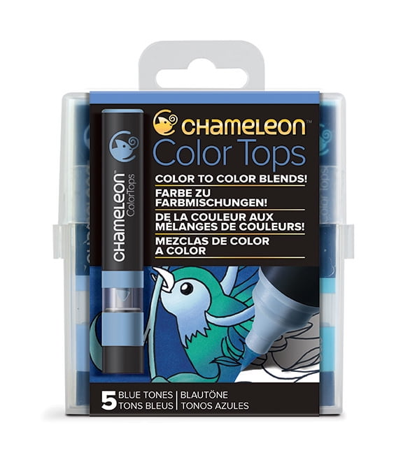 11x2x2 Chameleon Color Tops Blue Tones 5-Pen Set