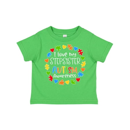 

Inktastic I Love my Stepsister Autism Awareness Gift Toddler Boy or Toddler Girl T-Shirt