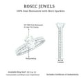 thumbnail image 5 of Rosec Jewels Moissanite Oval Engagement Ring 1 Carat - Double Band Ring - 5X7 mm - D-VS1 Quality Certified, 18K White Gold, US 6.00, 5 of 8