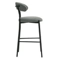 thumbnail image 5 of Knubmt Set of 2 Barstools with Mtal Base and Footrest, 26" Height Fabric Seat Bar Stools for Dining Room, Bar, Kitchen, Gray, 5 of 9