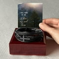 thumbnail image 6 of I Have Found the One Men's Cross Bracelet - Vegan Leather with Stainless Steel, 6 of 14