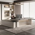 thumbnail image 3 of Office Boss CEO Desk Designer Minimalist Modern Desk Atmospheric Manager Desk Chair Combination Office Business Furniture My Lux Decor Round, 3 of 12