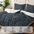 thumbnail image 3 of Retro Bohemia Queen Duvet Cover Set, Southwest Ethnic Tribal Geometric Print Dark Green Floral Decorative 3 Piece Bedding Set with Zipper Closure Soft Breathable Comforter Cover & 2 Pillowcases, 3 of 8