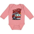 thumbnail image 3 of Inktastic Little Brother Fire Truck Boys Long Sleeve Baby Bodysuit, 3 of 5