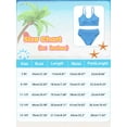thumbnail image 2 of GYRATEDREAM Girl's 2 Piece Swimsuit Solid V Neck Spaghetti Strap Bikini Sets Beach Bathing Suit Swimwear for Teen Kids, 2 of 9