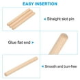 thumbnail image 3 of Uxcell 1/3 Wooden Dowel Pins, 200 Pcs M8x80mm Wood Dowel Pins Hardwood Pegs Fluted Groove Easy Insertion for Craft Furniture, 3 of 6