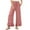Pink, variant on XUNKUSGA Wide Leg Pants Woman Solid Color Elastic Waist Jeans for Women with Pockets Loose Casual Ruffle Pleated Cotton Long Pants
